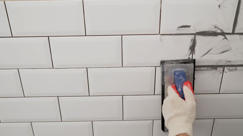 Damaged Grout Before Regrouting